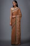 Shop_RI.Ritu Kumar_Beige Chinon Silk Printed Saree_at_Aza_Fashions