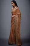 Buy_RI.Ritu Kumar_Beige Chinon Silk Printed Saree_at_Aza_Fashions