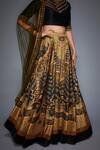 Shop_RI.Ritu Kumar_Black Poly Dupion Round Embellished Lehenga Set_Online_at_Aza_Fashions
