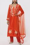 Shyam Narayan Prasad Chanderi Embroidered Kurta Set Online at Aza Fashions Shyam Narayan Prasad_Chanderi Embroidered Kurta Set_Online_at_Aza_Fashions