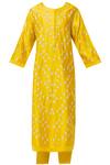 Buy_Shyam Narayan Prasad_Yellow Chanderi Embroidered Kurta Set_Online_at_Aza_Fashions