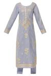 Buy_Shyam Narayan Prasad_Blue Chanderi Embroidered Kurta Set_Online_at_Aza_Fashions
