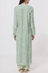 Shop_Shyam Narayan Prasad_Green Chanderi Kurta Pant Set_at_Aza_Fashions