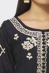 Shyam Narayan Prasad_Black Chanderi Kurta Set_at_Aza_Fashions