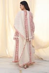 Shop_Nikasha_White Jamdani Round Printed Anarkali Palazzo Set _at_Aza_Fashions