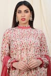 Shop_Nikasha_White Crepe, Georgette, Jamdani Round Printed Anarkali Set _Online_at_Aza_Fashions