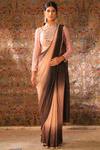 Buy_Qbik_Multi Color Net Halter Pre-stitched Saree With Blouse  _at_Aza_Fashions