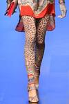 Shop_Rajdeep Ranawat_Peach Printed Leggings_at_Aza_Fashions