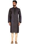 Buy_Arihant Rai Sinha_Blue Silk Blend Embroidered Kurta Set_Online_at_Aza_Fashions