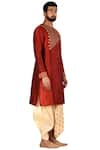 Arihant Rai Sinha_Beige Dupion Silk Cotton Kurta Dhoti Pant Set_Online_at_Aza_Fashions