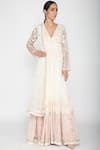 Buy_Varun Bahl_White Georgette Embroidered Anarkali With Dupatta_at_Aza_Fashions
