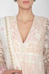 Shop_Varun Bahl_White Georgette Embroidered Anarkali With Dupatta_Online_at_Aza_Fashions