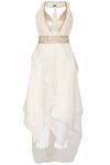 Buy_Varun Bahl_White Silk Organza V Neck Embellished Jacket With Top_Online_at_Aza_Fashions