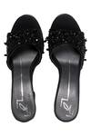 Shop Nidhi Bhandari Black Crystals, Beads Velvet Embellished Block Heels at Aza Fashions Shop_Nidhi Bhandari_Black Crystals, Beads Velvet Embellished Block Heels _at_Aza_Fashions