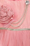 Pinkcow designs pvt ltd_Pink Silk Pearls, Embroidery Embellished Gown _Online_at_Aza_Fashions