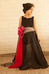 Buy_Pinkcow designs pvt ltd_Black Scuba Flared Gown _at_Aza_Fashions