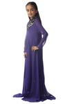 Shop_Kommal Sood_Purple Georgette Embroidery Asymmetric Layered Dress_Online_at_Aza_Fashions