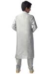 Shop_Kommal Sood_Gray Cotton, Silk Grey Kurta Set_at_Aza_Fashions