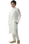 Kommal Sood_White Cotton, Silk Kurta Set_Online_at_Aza_Fashions