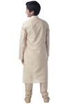 Shop_Kommal Sood_Beige Cotton, Silk Kurta Set_at_Aza_Fashions