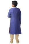 Shop_Kommal Sood_Beige Cotton Silk Sherwani Kurta Set For Boys_at_Aza_Fashions