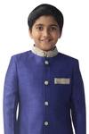 Buy_Kommal Sood_Beige Cotton Silk Sherwani Kurta Set For Boys_Online_at_Aza_Fashions