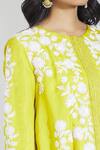 Manish Malhotra_Yellow Dupion Crepe Embroidered Kurta Sharara Set_at_Aza_Fashions