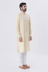 Gaurav Katta_Beige Silk Kurta _Online_at_Aza_Fashions