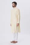 Buy_Gaurav Katta_Beige Silk Kurta _Online_at_Aza_Fashions