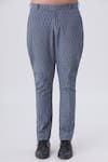 Shop_Gaurav Katta_Grey Cotton Block Print Jodhpuri Pants _at_Aza_Fashions