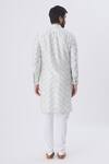Shop_Gaurav Katta_Grey Silk Chanderi Kurta _at_Aza_Fashions