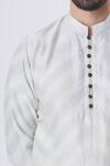 Gaurav Katta_Grey Silk Chanderi Kurta _at_Aza_Fashions