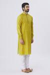 Gaurav Katta Green Silk Kurta Online at Aza Fashions Gaurav Katta_Green Silk Kurta _Online_at_Aza_Fashions