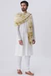 Gaurav Katta_White Silk Dupatta _Online_at_Aza_Fashions