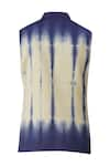 Shop_Gaurav Katta_Blue Italian Cotton Tie-dye Bundi _Online_at_Aza_Fashions