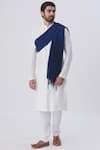 Gaurav Katta_Blue Chanderi Stole _Online_at_Aza_Fashions