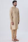 Buy_Kommal Sood_Beige Cotton Silk Kurta Set  _Online_at_Aza_Fashions