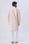 Shop_Kommal Sood_Peach Cotton Silk Kurta Set  _at_Aza_Fashions
