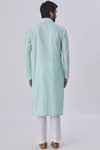 Shop_Kunal Anil Tanna_Blue Spun Silk Embellished Kurta And Pant Set _at_Aza_Fashions