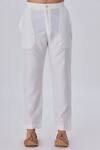 Shop_Kunal Anil Tanna_Peach Spun Silk Embellished Kurta And Pant Set_Online_at_Aza_Fashions