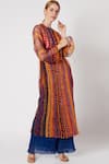 Buy_Saaksha & Kinni_Multi Color Cotton Silk Kurta Round _at_Aza_Fashions