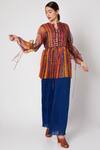 Saaksha & Kinni_Multi Color Cotton Silk Printed Tunic_Online_at_Aza_Fashions