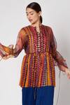 Buy_Saaksha & Kinni_Multi Color Cotton Silk Printed Tunic_at_Aza_Fashions