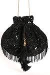 Ara Studio_Black Beads Embellished Potli Bag_Online_at_Aza_Fashions