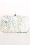 Ara Studio_Blue Sequins, Bugle Beads Embellished Clutch_Online_at_Aza_Fashions
