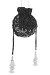 Shop_Ara Studio_Black Cutdana Embroidered Potli Bag _at_Aza_Fashions