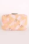Buy_Ara Studio_Peach Cutdana Embellished Clutch_at_Aza_Fashions