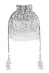 Shop_Ara Studio_Silver Sequin Embellished Potli Bag_at_Aza_Fashions