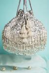 Buy_Ara Studio_Silver Sequin Embellished Potli Bag_at_Aza_Fashions