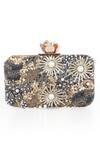 Ara Studio_Black Sequin Embellished Clutch_Online_at_Aza_Fashions